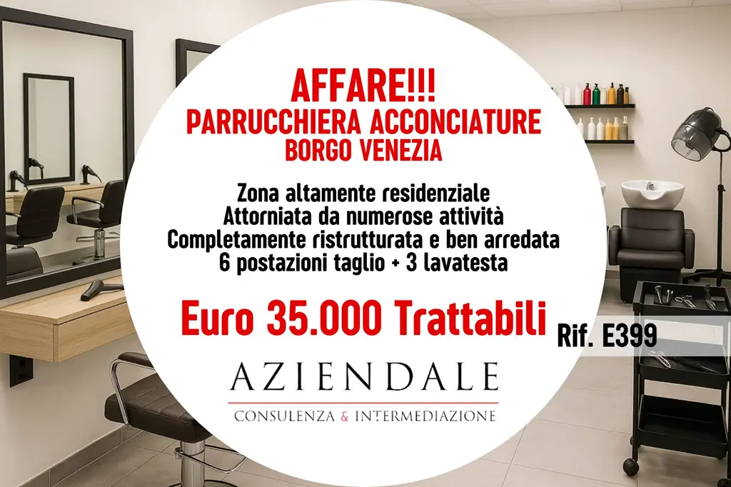 Storica parrucchiera Unisex ottimo avviamento