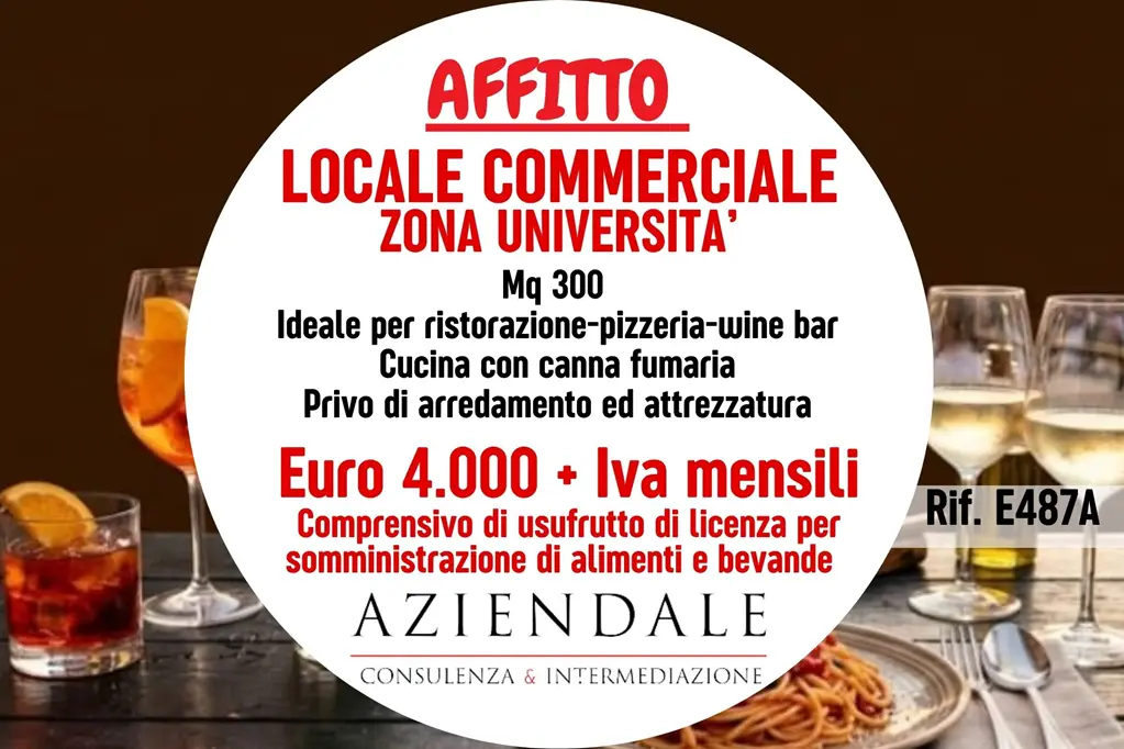 Locale commerciale zona Università