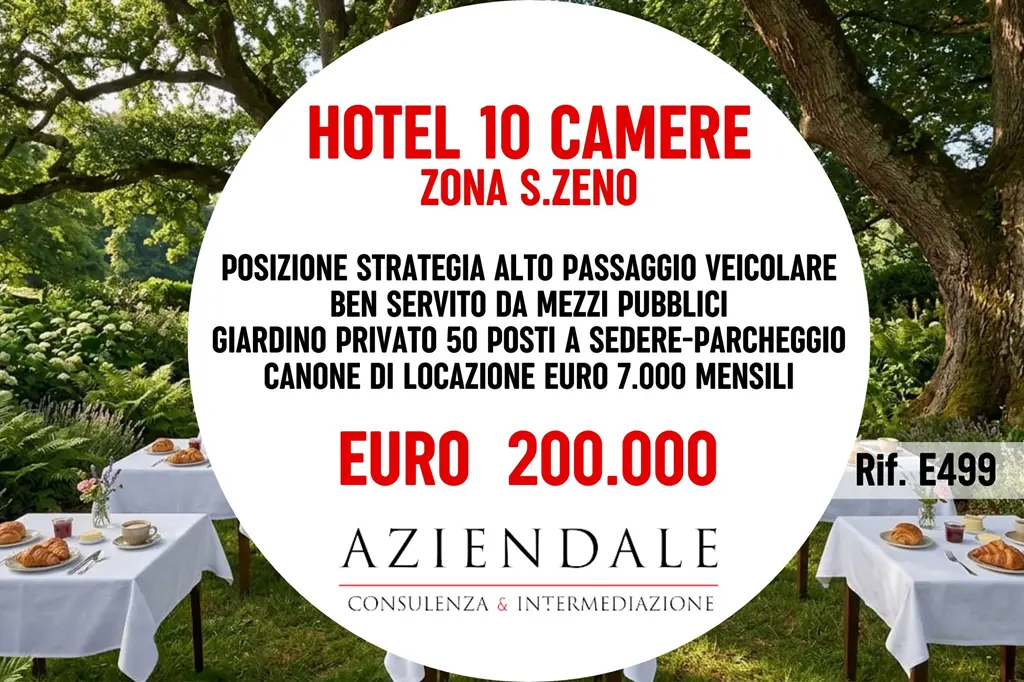 Hotel 10 camere con ristorante a Verona