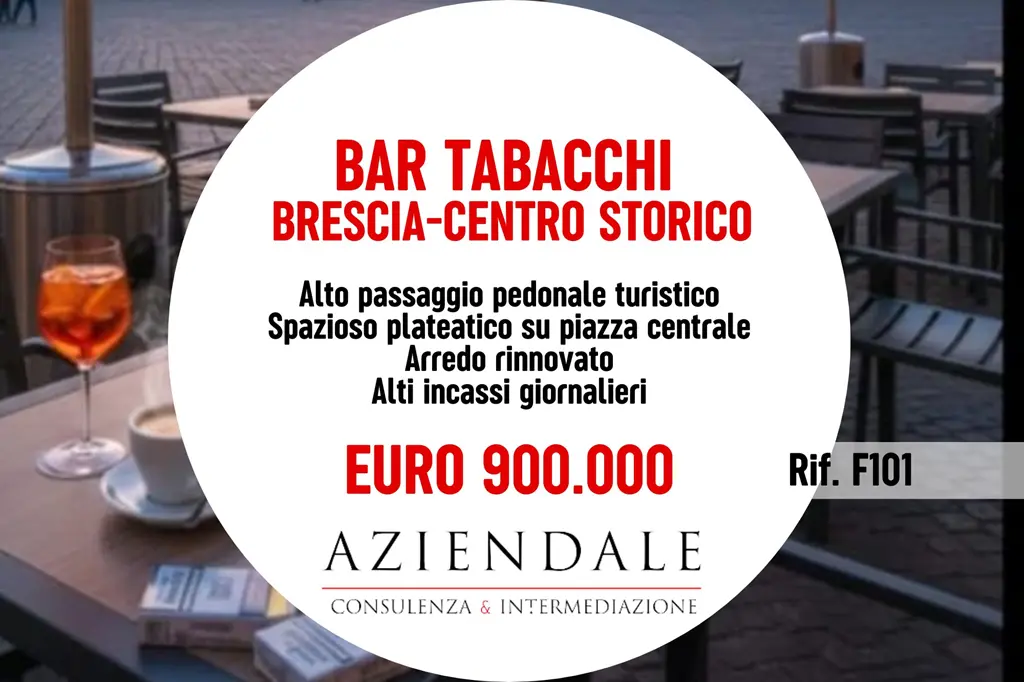 Splendido Bar Tabacchi nel pieno centro storico di Brescia