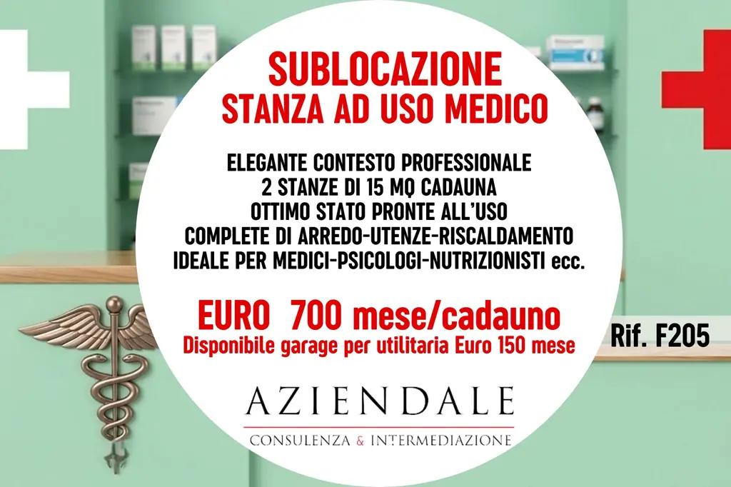 Sublocazione stanza ad uso medico