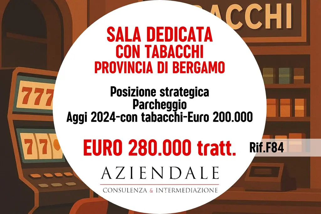 Sala dedicata con tabacchi – Provincia di Bergamo