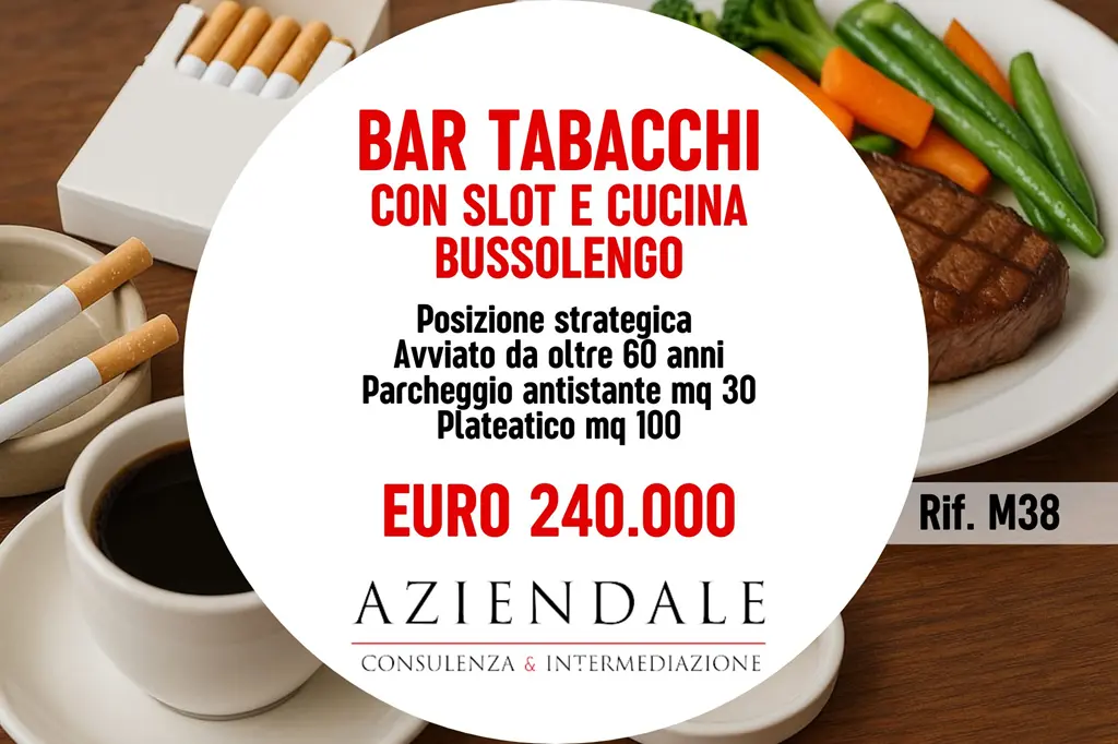 Bar tabacchi/lotto con cucina e slot a Bussolengo