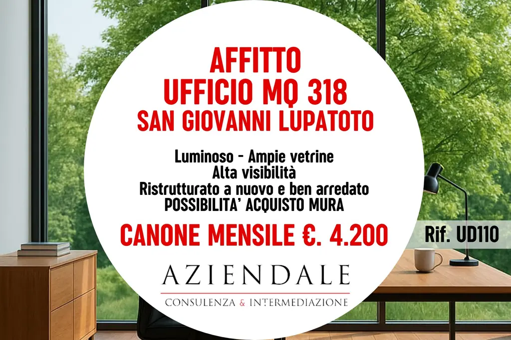 Ufficio mq 318 con 3 servizi – Completamente ristrutturato